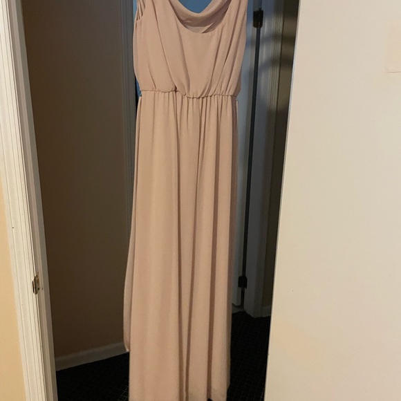 Amsale Alyssa Dress in fawn color - Picture 1 of 7